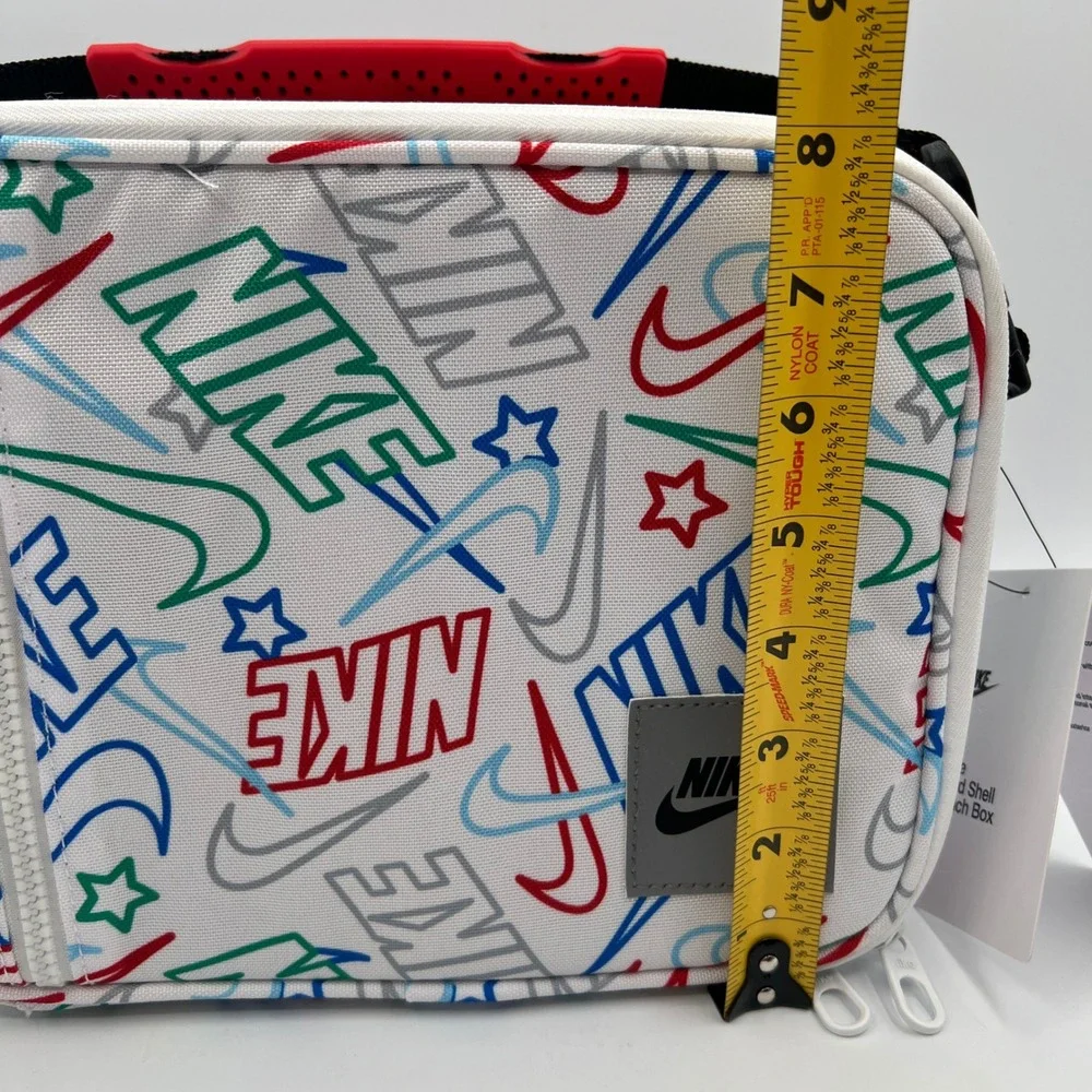 Nike Hard Shell Lunch Box White Multi Logo Print 9A2929-W4H NEW